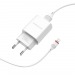 Адаптер Сетевой Borofone BA20A 1USB + кабель Apple Lightning (white)#1272489