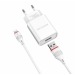 Адаптер Сетевой Borofone BA20A 1USB + кабель Apple Lightning (white)#1581520