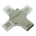 USB Flash iDiskk MFI 8pin/micro/type-c/usb 32GB серебро#1307565