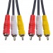 Кабель PERFEO 3xRCA вилка - 3xRCA вилка, длина 1 м. (R3102)#1505134