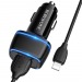 Адаптер Автомобильный Borofone BZ14 Max 2USB/5V/2.4A + кабель Apple lightning (black)#1588196
