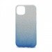 Чехол-накладка Fashion с блестками для Apple iPhone 13 серебристо-голубой#1594874