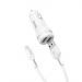 Адаптер Автомобильный Hoco Z27 2USB/5V/2.4A + кабель micro USB (white)#1614945