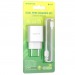 Адаптер Сетевой с кабелем Borofone BA53A Powerway 2USB 2,1A/10W (USB/Lightning) (white) (133693)#1627862