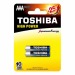 Батарейка AAA LR03 Toshiba Alkaline 1.5V (2 шт. в блистере)#1630415