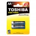 Батарейка AA LR6 Toshiba Alkaline 1.5V (2 шт. в блистере)#1630421