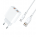                         Сетевое ЗУ USB Denmen DC02T + кабель Type-C (2USB/2.1A) белый*#1631877