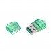 Картридер IRON Selection для TF Micro SD № 07 пластиковый (цвет зеленый, в пакетике)#1815643