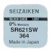 Элемент питания 364 SR621SW Silver, Oxide "Seizaiken"#1635918