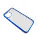Чехол iPhone 12 Style Силикон Прозрачный Синий#2102156