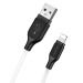 Кабель USB - Apple lightning Borofone BX42 Encore silicone 100см 2,4A (white) (133783)#1645188