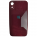                                 Чехол силикон-пластик iPhone XR глянец с логотипом бордовый*#2130479