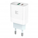 Сетевое зарядное устройство USB/Type-C BC C62 (18W, QC3.0, PD) Белый#1883177