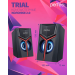 Колонки Perfeo 2.0 "TRIAL", мощность 2х3 Вт, USB, чёрн, Game Design, LED подсветка 7 цв#1937300