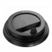 Крышка на стакан кофейный 80мм черная с клапаном KF200 ПС-80 1/50/2000шт#1669975
