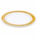 Тарелка кристалл пластик десертная D180мм (6шт) белая с золотой луч каймой Complement 1/20/40уп#1668400