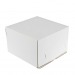 Коробка под торт 300*300*190мм квад/белое дно без ламин + крышка 1/5/50шт#1674440