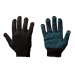 Перчатки рабочие (1 пара) х/б черные с ПВХ 4 нитка 10кл 1/10/500шт #1678546