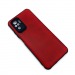Чехол Xiaomi Redmi Note 10/Note 10S (2021) Кожа Красный#1665524