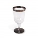 Фужер кристалл пластик 180мл (6шт) прозрачный для вина с серебр полосой Complement 1/48уп#1671243