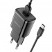 Адаптер Сетевой с кабелем Borofone BA59A Heavenly QC3.0 USB 3A/18W (USB/Type-C) (black) (133704)#1673403