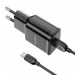 Адаптер Сетевой с кабелем Borofone BA59A Heavenly QC3.0 USB 3A/18W (USB/Type-C) (black) (133704)#1673404