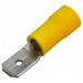 Клемма плоская изолированная штекер жёлтая 6.3 мм 4-6 кв. мм. (РПи-п 6.0-(6.3)) "Rexant"#1747169