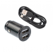 АЗУ VIXION U21i (2-USB/2.4A) + Lightning кабель кабель 1м короткий блок (черный)#1675979