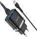 СЗУ HOCO N1 (1-USB/2.4A) + Type-C кабель (1м) (черный)#1676018