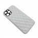 Чехол iPhone 12 Pro Max Кожа Premium Ромб Белый#1680422