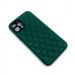 Чехол iPhone 12 Pro Кожа Premium Ромб Зеленый#1680433