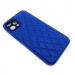 Чехол iPhone 12 Pro Кожа Premium Ромб Синий#1680430