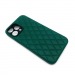 Чехол iPhone 13 Pro Max Кожа Premium Ромб Зеленый#1680396