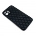 Чехол iPhone 13 Pro Max Кожа Premium Ромб Черный#1680398