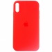 Чехол Silicone Case с лого для Apple iPhone X/XS (014) красный#1705918