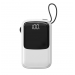 Внешний Аккумулятор (Power Bank) Proda PD-P71 10000 mAh (3A/USB 3.0QC/Type-C PD 18W/LCD/Кабель) Белый#1757459