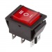 Переключатель с подсветкой KCD4-101/DN on-off-on, 6 контактов 15A, 220V (красный)#2140541