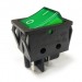 Переключатель с подсветкой KCD4-201/N on-off 4 контакта 25A, 250В (зелёный)#2082180