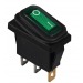 Переключатель узкий с влагозащитой KCD3-101/NW on-off 3 контакта 220В (зелёный)#2140536