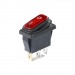 Переключатель узкий с влагозащитой KCD3-101/NW on-off 3 контакта 220В (красный)#2140535