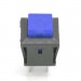 Кнопка без фиксации квадратная PBS-15В (DS-430, D-317) off-(on), 2 контакта, 1A, 250V (синий)#2142265