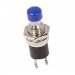 Кнопка без фиксации круглая RWD-301 (PBS-10B-2, PS-110) off-(on), D=7.2мм, 1A, 250V (синий)#2142280