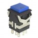 Кнопка с фиксацией квадратная KD2-21 off-(on), 8 контактов, 3A, 250V (синий)#1704557