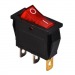 Переключатель узкий с подсветкой KCD3-101/MN on-off, 3 контакта,12V (красный светодиод)#1704234