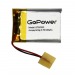 Аккумулятор Li-Pol LP552535 PK1 3.7V 430mAh (толщ.5,5мм, шир.25мм, дл.35мм) "GoPower"#1898921