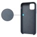 Жесткий силиконовый чехол Soft Touch с микрофиброй для iPhone 11 (темно-синий)#1691143