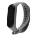 Ремешок - WB13 Xiaomi Mi Band 3/Mi Band 4 силикон на кнопке (регулируемый) (gray) (205858)#1703065