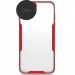                             Чехол силикон-пластик Realme C21Y прозрачный с окантовкой красный*#1707060
