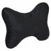 Подушка-косточка на подгол. " Алькантара" ткань, 1шт., черная#2023389