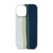 Чехол-накладка Silicone Case с лого для Apple iPhone 13 Pro (полная защита) (Rainbow007) бело синий#1725178
